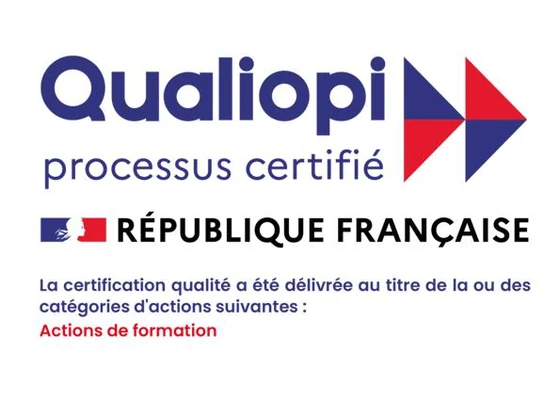 Qualiopi - la certification qualité a été délivrée au titre de la catégorie actions de formation